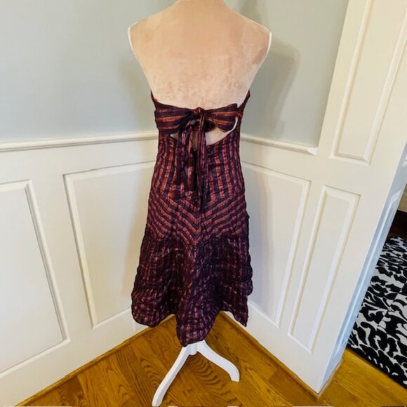 Nicole Miller Collection Vintage 90's Shimmering Strapless Corset Mini Dress 10 - Picture 6 of 10